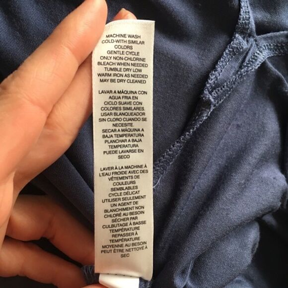 WHBM Blue Layered Long Sleeve Top - Picture 8 of 8